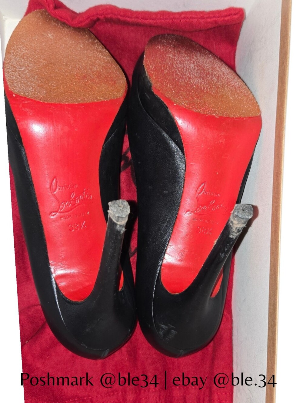SOLD Authentic Christian Louboutin New Simple Pump 120 - Kid Leather 38.5 - Picture 5 of 15